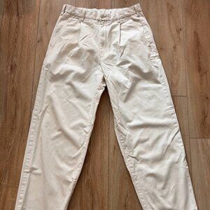 MUJI CREAM STRAIGHT LEG JEANS